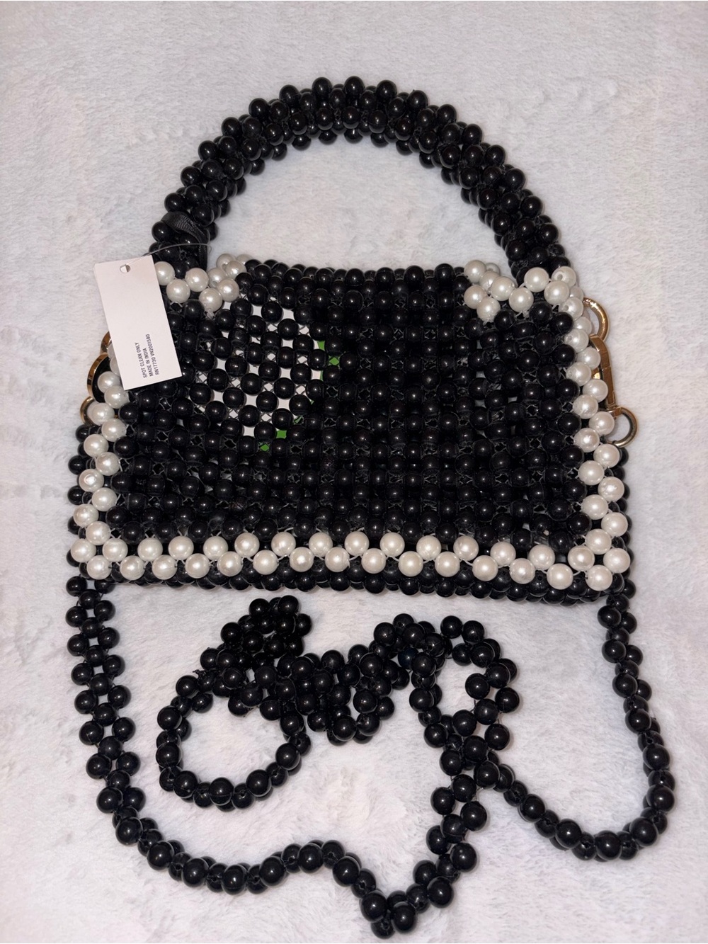 kate spade Black and White Beaded Crossbody Bag - Picture 5 of 7